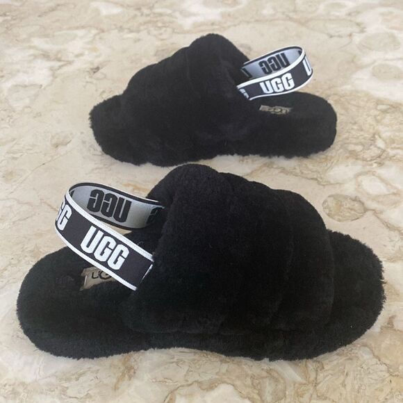UGG Fluff Yeah Sheepskin Sandals - Picture 8 of 12